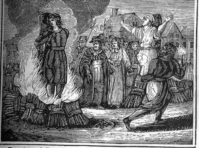 Witch Burning at the Stake, 19th century.